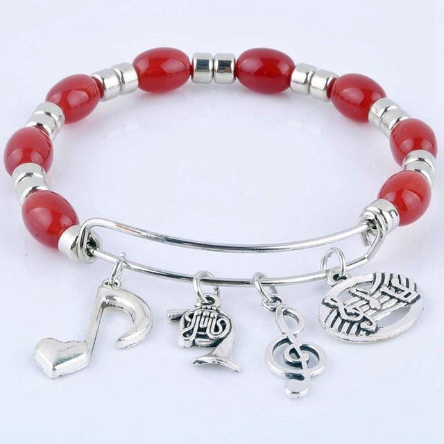 Musical Note Beads Bangle