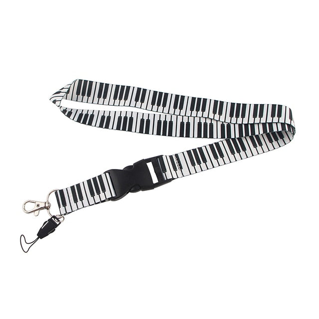 Music Piano Lanyard Vertical Card Holder