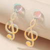 Acrylic Treble Clef Earrings