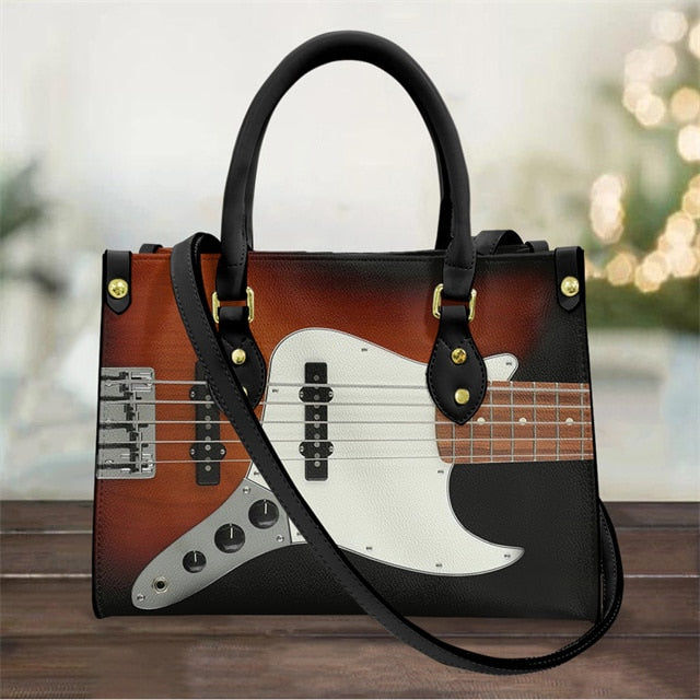 Vintage Music Guitar Handbag