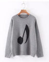Quaver & Beam Notes Music Knitted Sweater