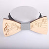 Wooden Music Notes Bow Tie
