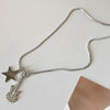 Rhinestone Guitar Star Necklace