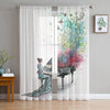 Music Notes Sheer Curtains