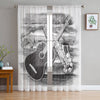 Guitar Window Tulle Curtain