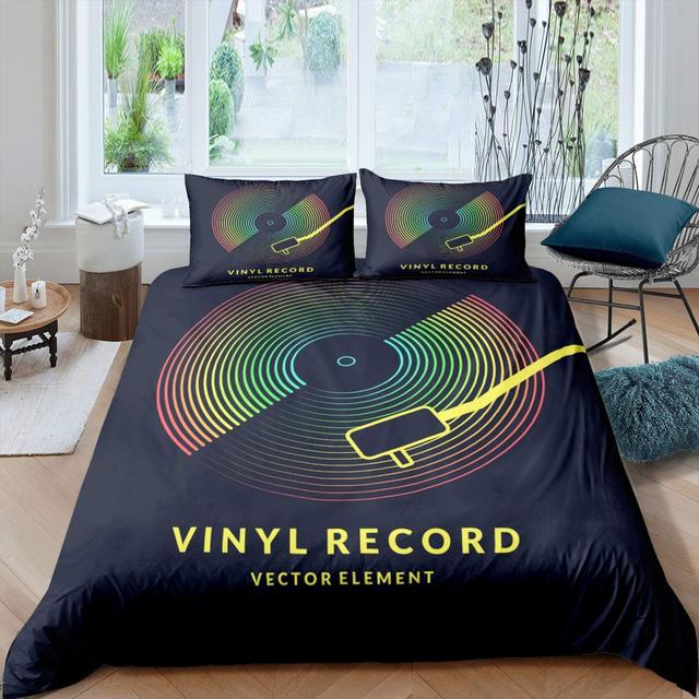 Music Record Duvet Bedding Set