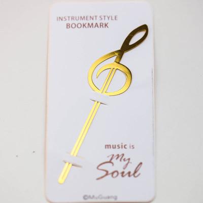 Music note book mark Gold plated - Artistic Pod Review