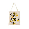 Music Note Foldable Tote Bag