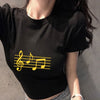 Music Notes Crop Tops