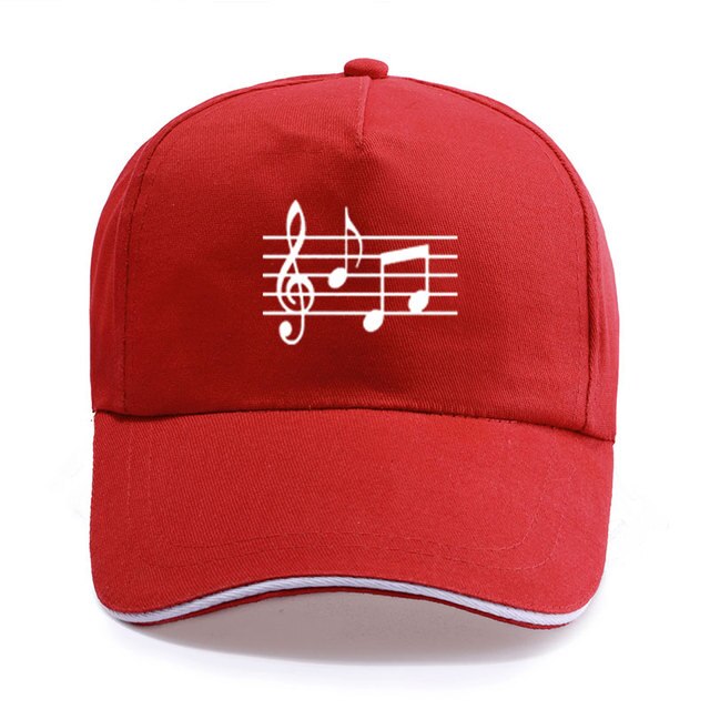 Music Note Print Baseball Cap