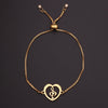 Golden Heart Treble Clef Bracelet