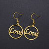 Music In Circle Earrings