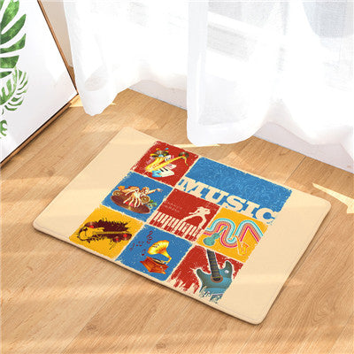 Music Note Printed Doormats