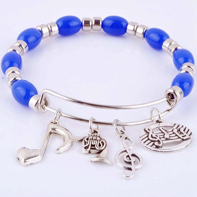 Musical Note Beads Bangle