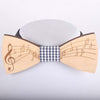 Wooden Music Notes Bow Tie