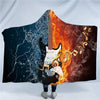 Fire And Water Guitar Hooded Blanket - B&W / Adults 150(H)x200(W) - { shop_name }} - Review