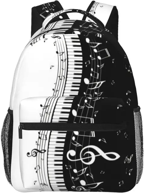 Music Notes Piano Print Backpack