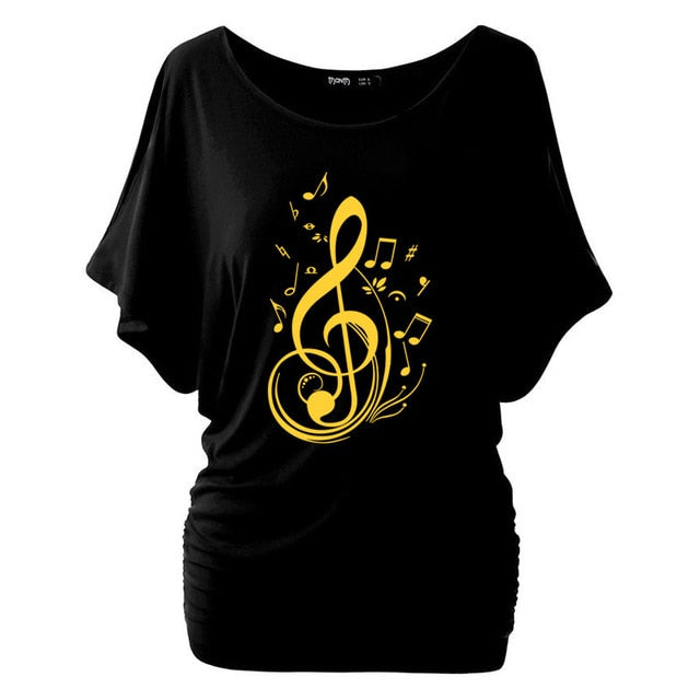 Music Treble Clef Batwing T-shirt