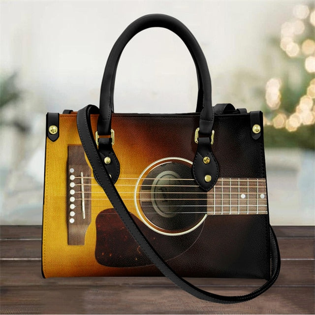Vintage Music Guitar Handbag