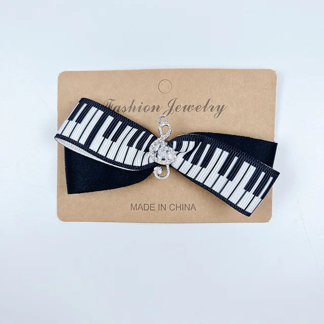 Cute Piano Violin Music Hair Clip