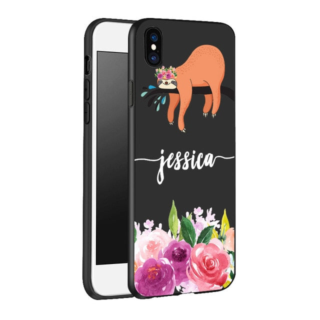 Personalized Black Soft Phone Case