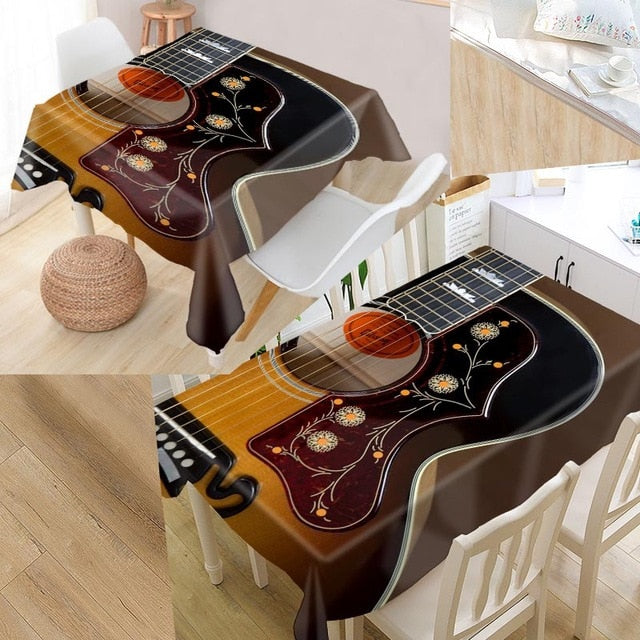 Guitar Music Custom Tablecloths