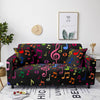 Colorful Music Notes Sofa Cover