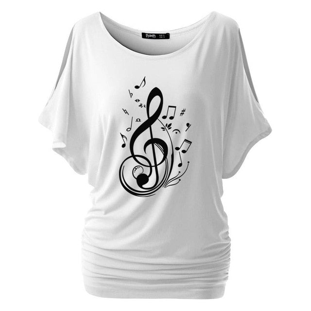 Music Treble Clef Batwing T-shirt