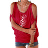 Music Treble Clef Off Shoulder Top