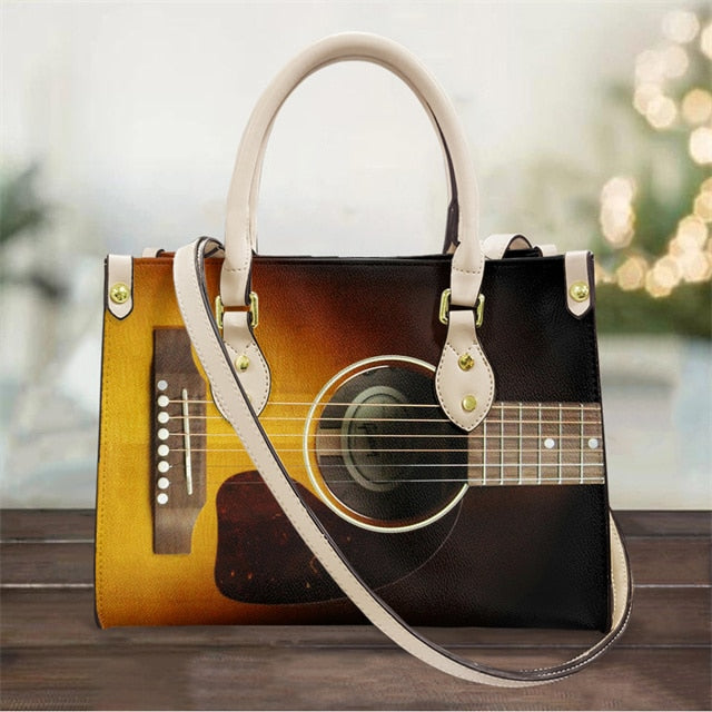 Vintage Music Guitar Handbag
