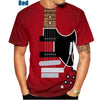Colorful Guitar Printed Casual T-shirt