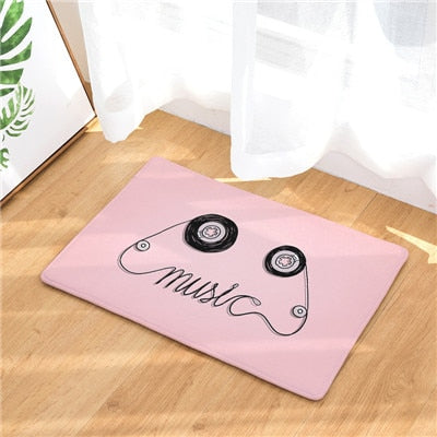 Music Note Printed Doormats