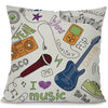 Fashionable Music Note Pillow Case - Colorful - { shop_name }} - Review