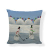 Music Snowman Christmas Pillowcase