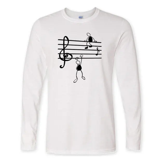 Music Notes Funny Print Shirt