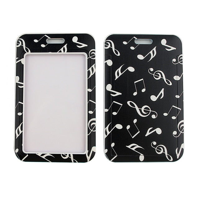 Music Piano Lanyard Vertical Card Holder