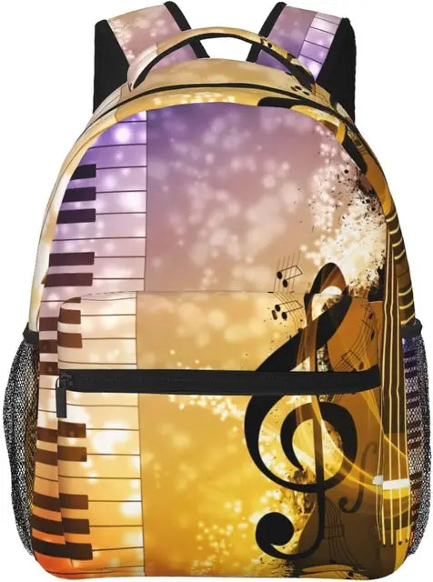 Music Notes Piano Print Backpack