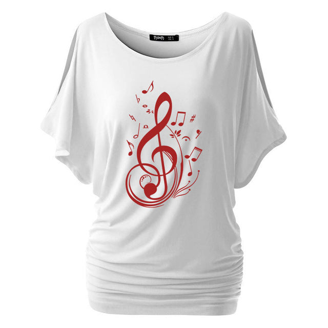Music Treble Clef Batwing T-shirt