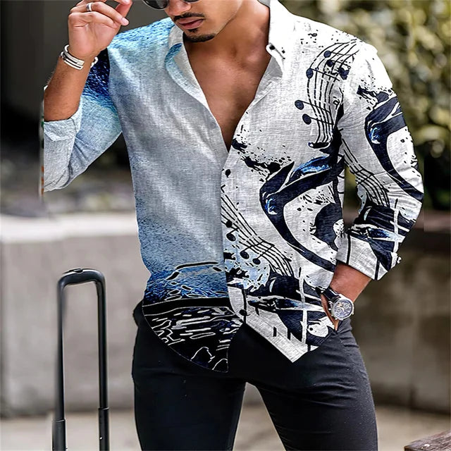 Men's Treble Clef Music Shirt