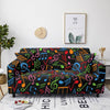 Colorful Music Notes Sofa Cover