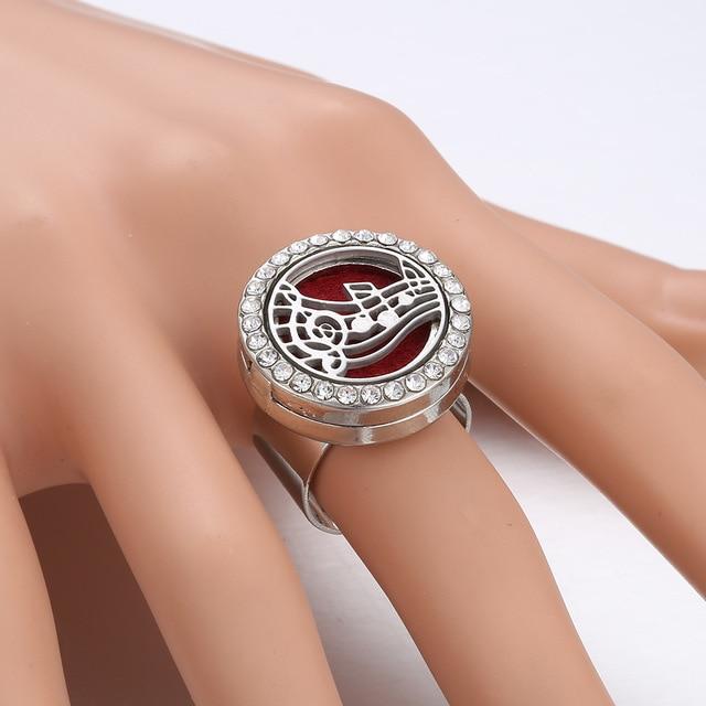 Musical Note Crystal Rings