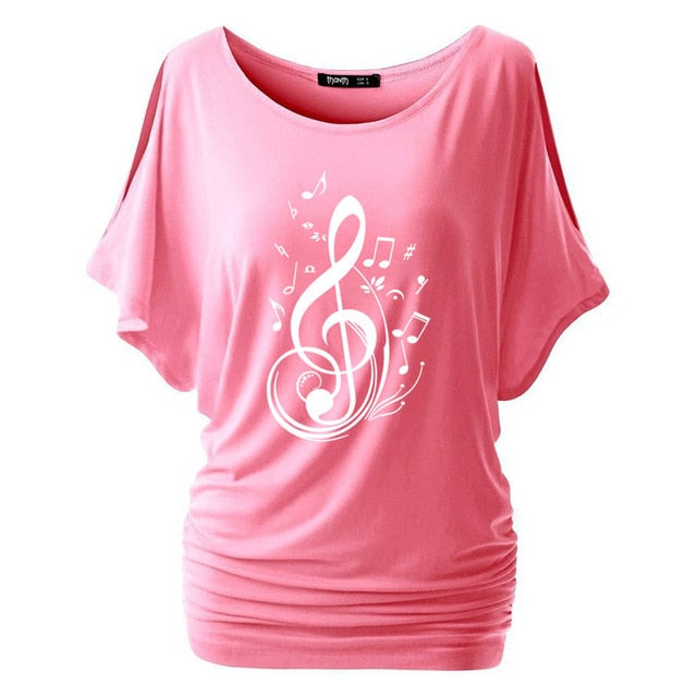 Music Treble Clef Batwing T-shirt