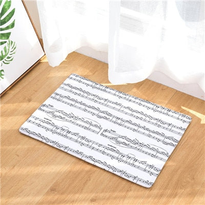 Music Note Printed Doormats