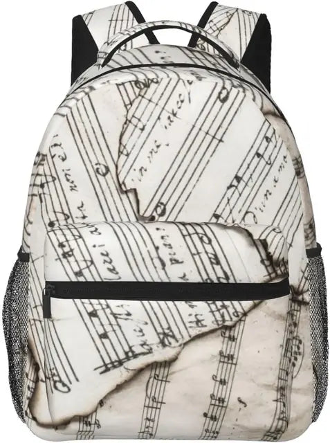 Music Notes Piano Print Backpack