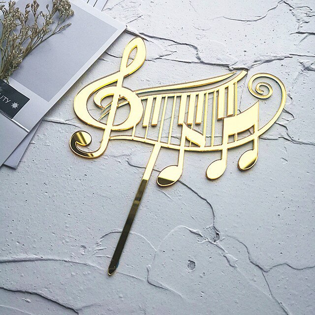 Music Notes Birthday Cake Topper