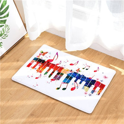 Music Note Printed Doormats
