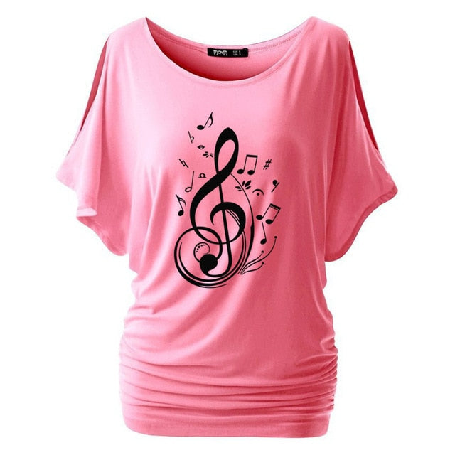 Music Treble Clef Batwing T-shirt