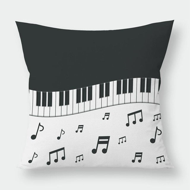 Music Notes & Instruments Pillowcase
