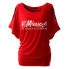 MUSIC Quote Cold Shoulder T-shirt