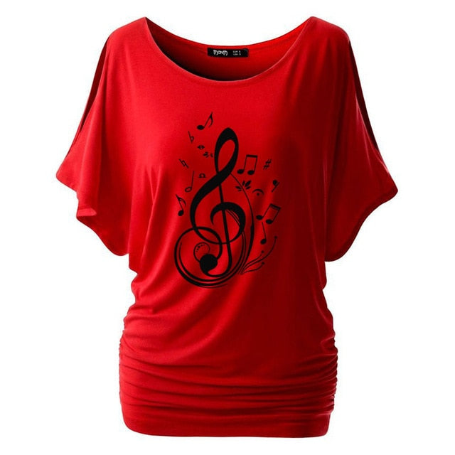 Music Treble Clef Batwing T-shirt